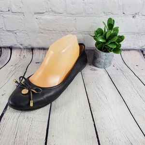 Vince Camuto Black Leather Lunna Flats